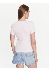 Tommy Jeans T-Shirt Essential DW0DW14876 Różowy Slim Fit. Kolor: różowy. Materiał: bawełna #4
