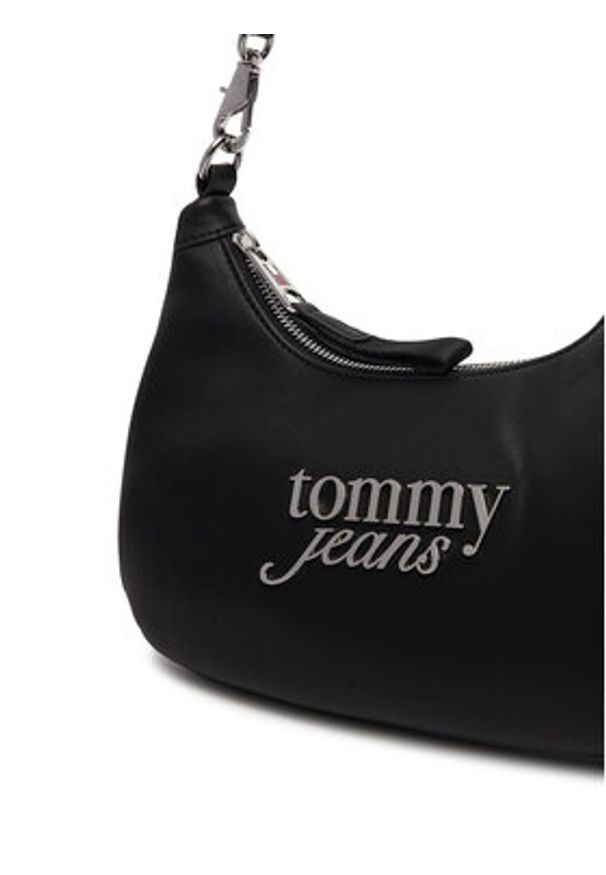 Tommy Jeans Torebka Tjw Bold Script Shoulder Bag AW0AW17895 Czarny. Kolor: czarny. Materiał: skórzane