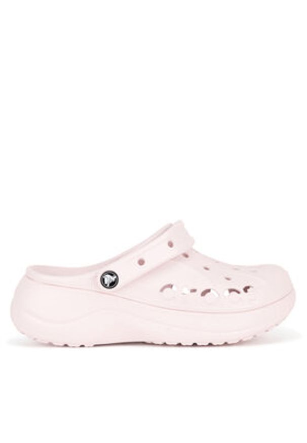 Crocs Klapki BAYA PLATFORM CLOG 208186-6PI Różowy. Kolor: różowy. Materiał: syntetyk, materiał. Obcas: na platformie