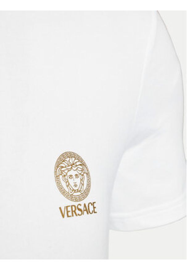 VERSACE - Versace Komplet 2 t-shirtów AU10193 1A10011 Biały Slim Fit. Kolor: biały. Materiał: bawełna