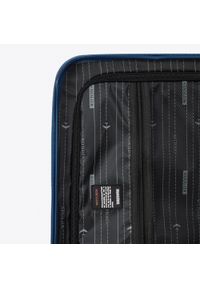 Wittchen - Średnia walizka z ABS-u z geometrycznym tłoczeniem ciemnoniebieska. Kolor: niebieski. Materiał: poliester. Wzór: geometria #5