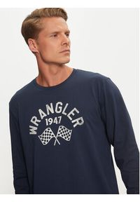 Wrangler Longsleeve 112357447 Niebieski Regular Fit. Kolor: niebieski. Materiał: bawełna. Długość rękawa: długi rękaw #4