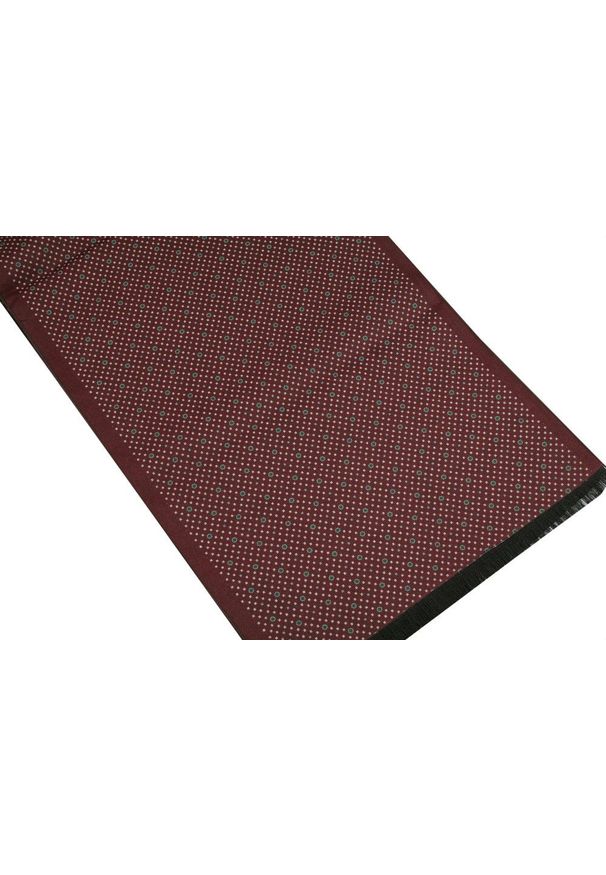 Elegancki Szalik Bawełniany - Alties - Bordo w Grochy. Kolor: czerwony. Materiał: bawełna. Wzór: grochy. Sezon: zima, jesień. Styl: elegancki