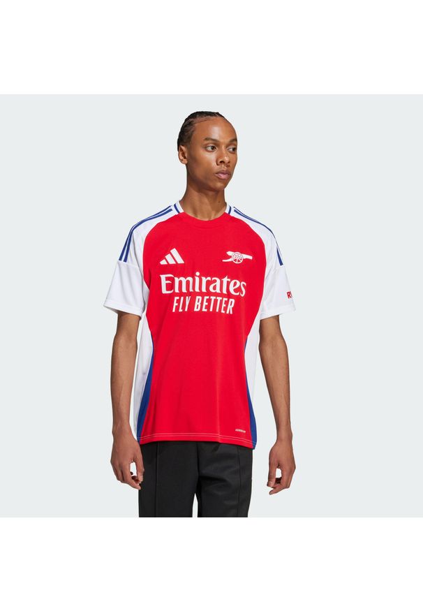 Adidas - Koszulka Arsenal 24/25 Home. Kolor: czerwony, wielokolorowy, biały. Materiał: materiał