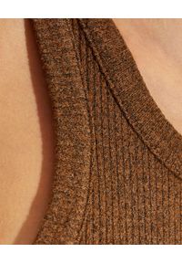 AGOLDE - Brązowy top na ramiączkach Bailey. Kolor: brązowy. Materiał: dzianina, prążkowany, materiał. Długość rękawa: na ramiączkach #2