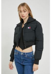 Tommy Jeans kurtka damska kolor czarny zimowa. Kolor: czarny. Materiał: puch, poliamid. Sezon: zima #1