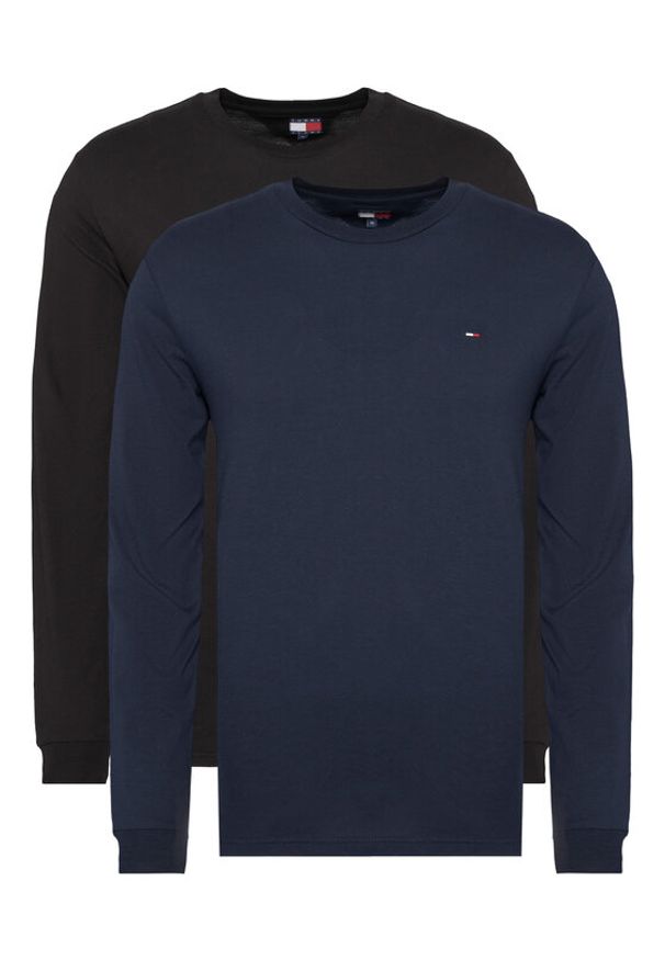 Tommy Jeans Komplet 2 longsleeve DM0DM22148 Granatowy Slim Fit. Kolor: niebieski. Materiał: bawełna. Długość rękawa: długi rękaw