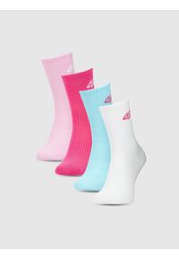 4f - 4F Skarpetki casual za kostkę (4-pack) dziewczęce - multikolor 38-40. Kolor: wielokolorowy. Materiał: włókno, materiał, poliamid, bawełna