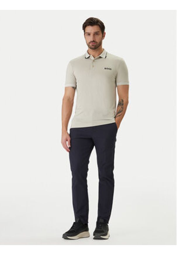 BOSS Polo Paul Pro 50506203 Beżowy Slim Fit. Typ kołnierza: polo. Kolor: beżowy. Materiał: syntetyk