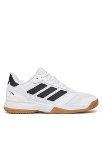 Adidas - adidas Buty halowe Ligra 8 Indoor Shoes Kids IH8244 Biały. Kolor: biały. Materiał: materiał #1