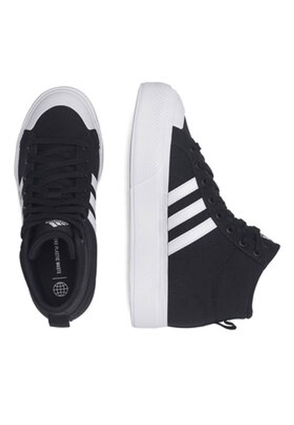 Adidas - adidas Sneakersy BRAVADA 2.0 MID PLATFORM IE2317 Czarny. Kolor: czarny. Materiał: materiał. Obcas: na platformie