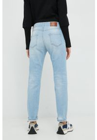 Sisley jeansy damskie high waist. Okazja: na co dzień. Stan: podwyższony. Kolor: niebieski. Styl: casual #2