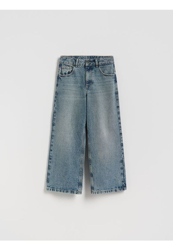 Reserved - Jeansy baggy - niebieski. Kolor: niebieski