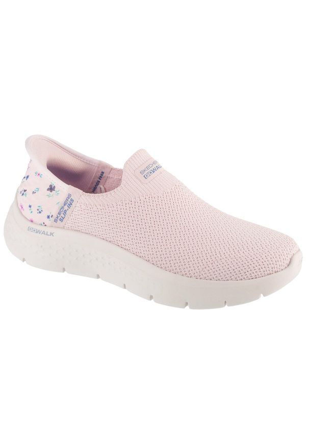 skechers - Buty sportowe Sneakersy damskie, Slip-Ins: GO WALK Flex - Sunset Rose. Kolor: różowy. Sport: turystyka piesza