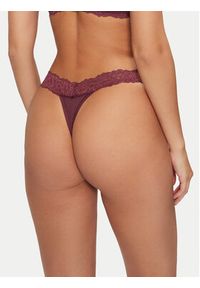 Calvin Klein Underwear Stringi 000QF7838E Bordowy. Kolor: czerwony. Materiał: syntetyk