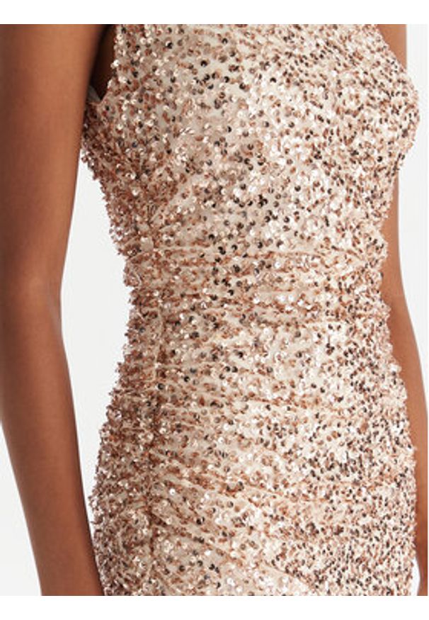 ACCESS FASHION Sukienka wieczorowa 54-3354-612 Brązowy Slim Fit. Kolor: brązowy. Materiał: syntetyk. Styl: wizytowy