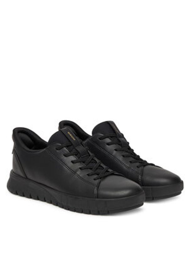 Geox Sneakersy D Flextride Plus D567SA 09B15 C9999 Czarny. Kolor: czarny. Materiał: skóra