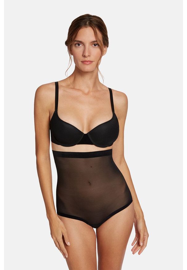 Wolford - Figi modelujące Tulle. Kolor: czarny. Materiał: materiał