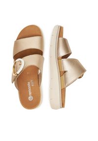 Remonte Klapki D2K51-90 Złoty. Kolor: złoty. Materiał: skóra #4