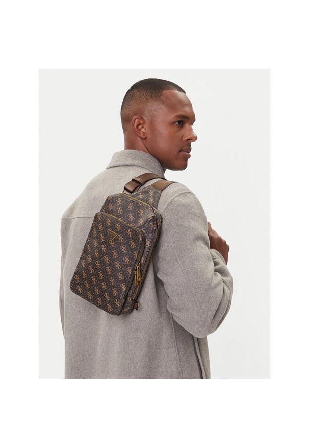 Saszetka Guess. Kolor: brązowy