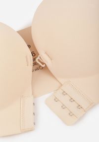 Renee - Beżowy Biustonosz Push Up z Zapięciem z Przodu Beliri. Kolor: beżowy. Rodzaj stanika: push-up #4