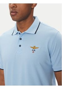 Aeronautica Militare Polo 251PO1308P82 Błękitny Regular Fit. Typ kołnierza: polo. Kolor: niebieski. Materiał: bawełna #3