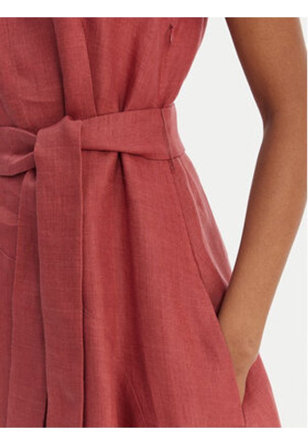 Weekend Max Mara Sukienka letnia Esordio 2615221052 Czerwony Regular Fit. Kolor: czerwony. Materiał: len. Sezon: lato