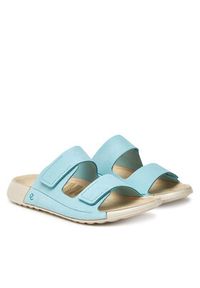 ecco - ECCO Klapki Cozmo W 20682302241 Niebieski. Kolor: niebieski. Materiał: skóra, nubuk #3