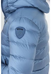 Blauer USA - BLAUER Niebieska puchowa kurtka męska z kapturem, Rozmiar 3XL. Typ kołnierza: kaptur. Kolor: niebieski. Materiał: puch #5