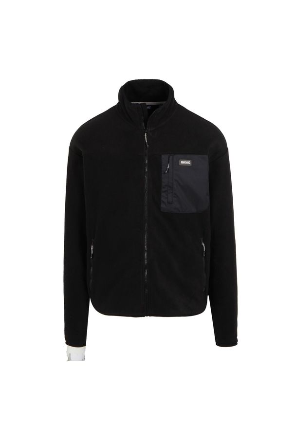 Regatta - Męska Bluza Polarowa Frankie Z Pełnym Zamkiem Błyskawicznym. Kolor: czarny. Materiał: polar. Sezon: zima. Styl: sportowy. Sport: turystyka piesza