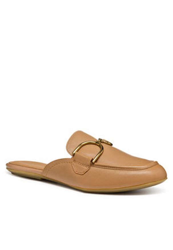 Geox Klapki D Palmaria D55MUA 000TU C5000 Beżowy. Kolor: beżowy. Materiał: skóra