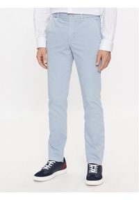 TOMMY HILFIGER - Tommy Hilfiger Spodnie materiałowe Bleecker MW0MW32132 Błękitny Slim Fit. Kolor: niebieski. Materiał: bawełna #1
