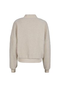 Urban Classics - Bluza Damska Sherpa Z Kołnierzem Stojącym. Kolor: beżowy