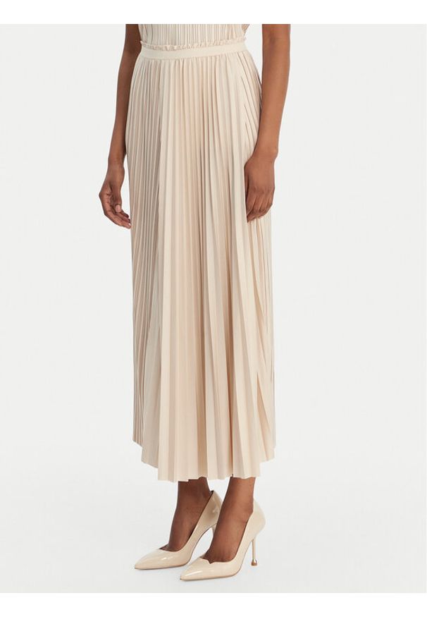 MAX&Co. Spódnica plisowana 2616771013200 Beżowy Regular Fit. Kolor: beżowy. Materiał: syntetyk