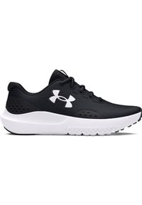 Buty do biegania chłopięce Under Armour UA Bgs Surge 4 - czarne. Kolor: czarny. Materiał: syntetyk, guma. Szerokość cholewki: normalna