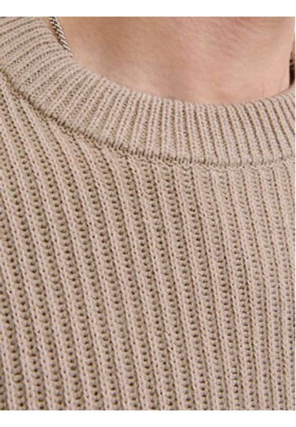 Jack & Jones Sweter Dover 12278816 Beżowy Regular Fit. Kolor: beżowy. Materiał: syntetyk