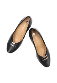 Czarne Półbuty Armodo Damskie Eleganckie Buty. Kolor: czarny. Materiał: skóra. Szerokość cholewki: normalna. Styl: elegancki #5