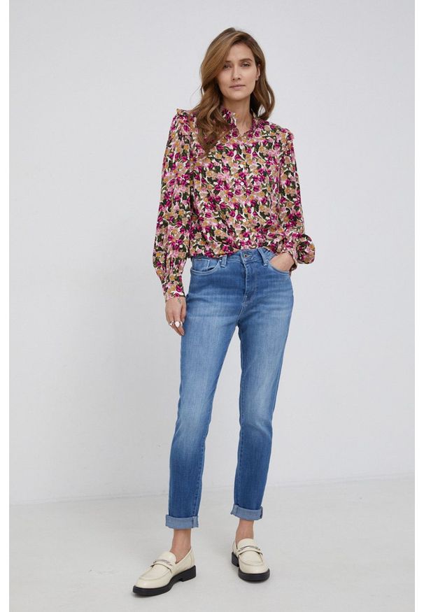 Pepe Jeans Jeansy Dion damskie high waist. Stan: podwyższony. Kolor: niebieski