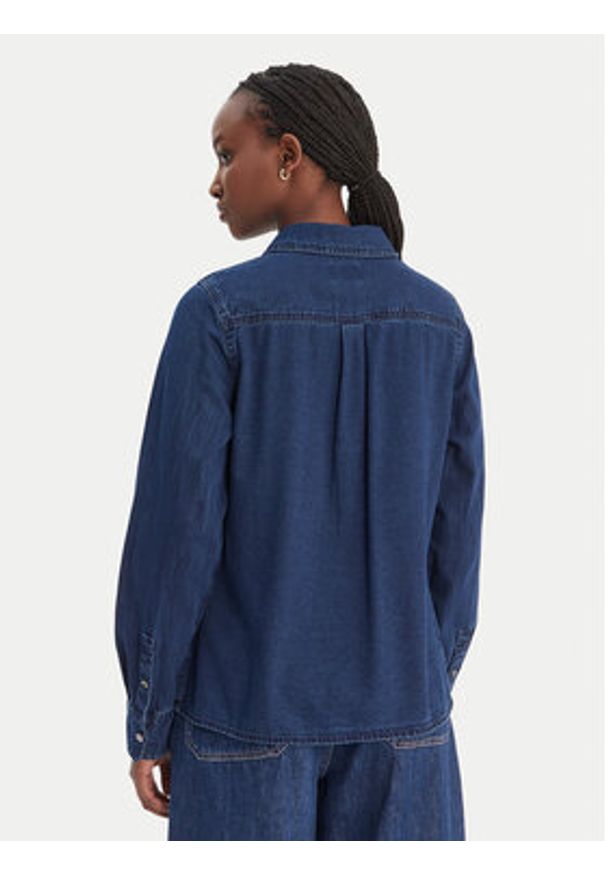 Guess Koszula jeansowa W6RH82 D6841 Granatowy Regular Fit. Kolor: niebieski. Materiał: bawełna