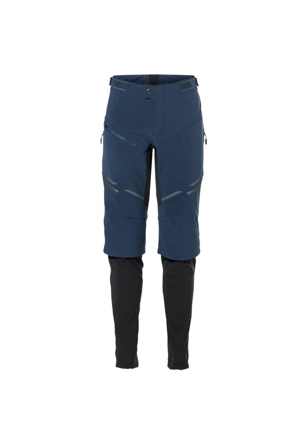 Vaude - Spodnie softshell VAUDE Virt. Kolor: niebieski. Materiał: softshell. Długość: długie. Sport: kolarstwo