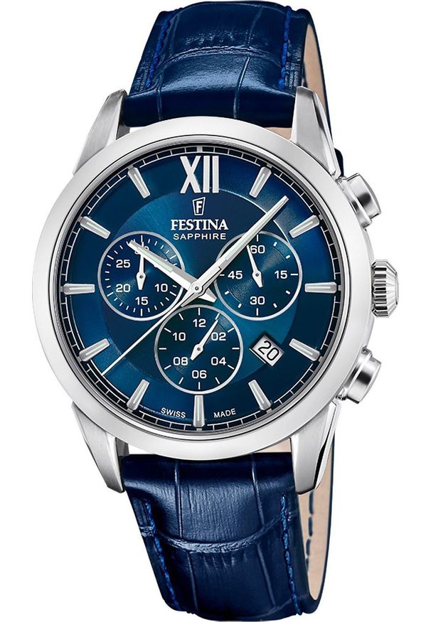 Zegarek Festina Zegarek męski Festina F20041-2 niebieski. Kolor: niebieski