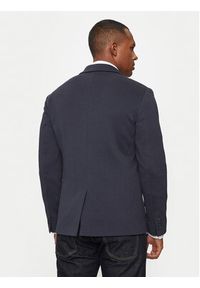 Calvin Klein Marynarka K10K112971 Granatowy Slim Fit. Kolor: niebieski. Materiał: bawełna