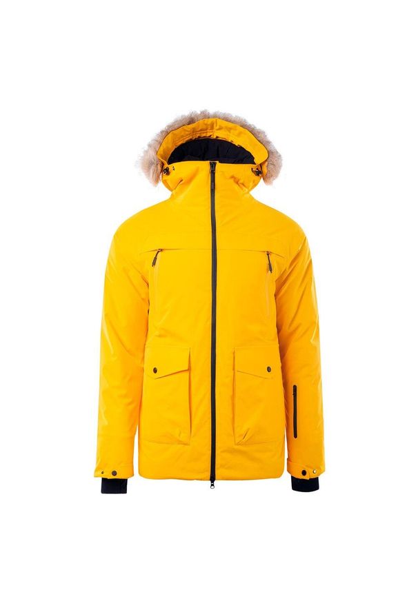 Iguana - Kurtka Męska Zimowa Gerin. Kolor: żółty. Sezon: zima. Sport: turystyka piesza