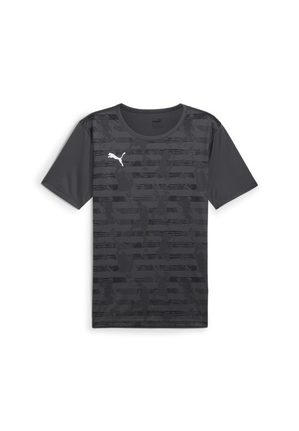 Puma - Męska koszulka z grafiką individualRISE PUMA Asphalt Gray. Kolor: szary. Sport: piłka nożna