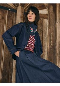 Reserved - Jeansowa spódnica midi - granatowy. Kolor: niebieski. Materiał: jeans #1