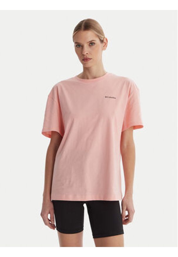 columbia - Columbia T-Shirt Rolling Bend™ 2120031 Różowy Oversize. Kolor: różowy. Materiał: bawełna