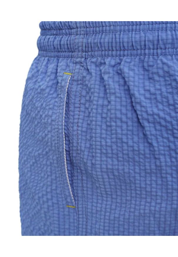 Pako Jeans - Luźne Spodenki Kąpielowe (Plażowe) - PAKO JEANS - Niebieskie. Kolor: niebieski. Materiał: poliester. Wzór: napisy