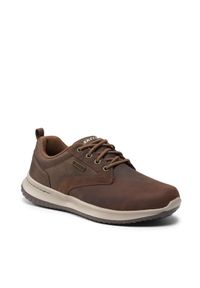 skechers - Skechers Półbuty Antigo 65693/CDB Brązowy. Kolor: brązowy. Materiał: nubuk, skóra