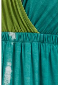 Answear Lab Sukienka kolor zielony midi rozkloszowana. Kolor: zielony. Materiał: tkanina. Typ sukienki: rozkloszowane. Styl: wakacyjny. Długość: midi #5