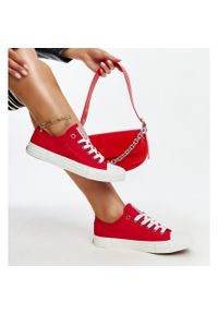 Czerwone damskie trampki Cross Jeans. Nosek buta: okrągły. Kolor: czerwony. Materiał: guma. Styl: elegancki #6